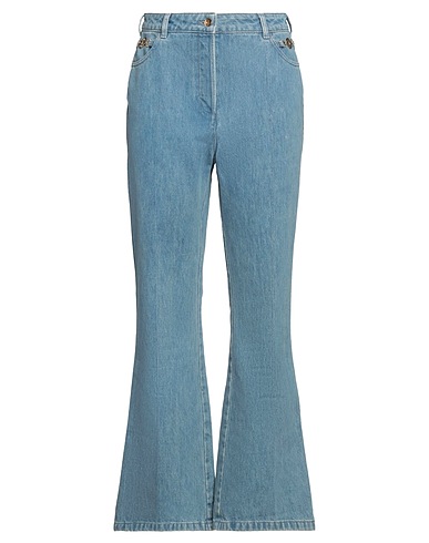 PATOU Denim trousers Blue 92% Cotton, 8% Polyester, Zamak