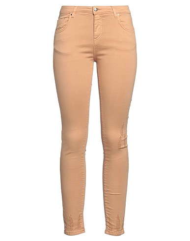 FIFTY FOUR Denim trousers Camel 97% Cotton, 3% Elastane