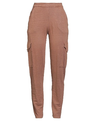MAJESTIC FILATURES Pantalone Cioccolato 94% Lino, 6% Elastan