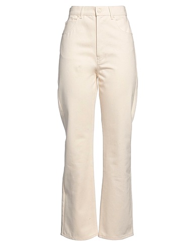 MAX MARA Denim pants White 100% Cotton