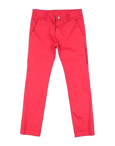 MANUELL & FRANK Casual trouser Red 98% Cotton, 2% Elastane
