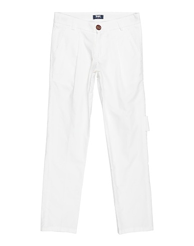 MANUELL & FRANK Casual pants White 100% Cotton
