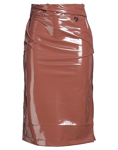 GAëLLE Paris Midi skirt Khaki 95% Polyester, 5% Elastane, Cotton