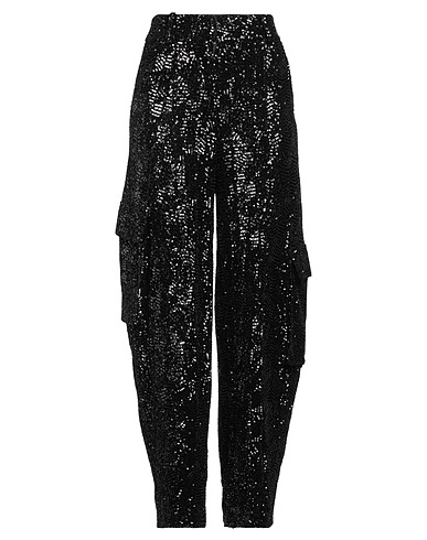 ROTATE BIRGER CHRISTENSEN Pantalone Nero 95% Poliestere riciclato, 5% Elastan, Poliestere