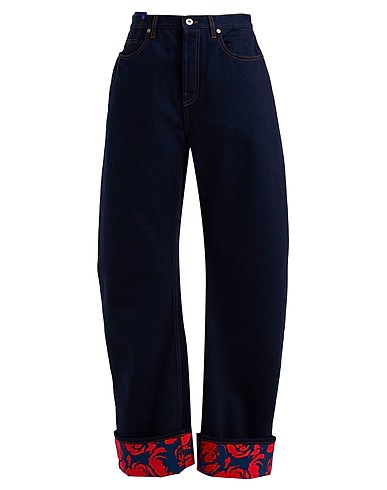 BURBERRY Jambe droite Bleu 100% Coton