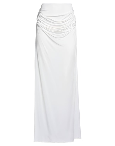 MAGDA BUTRYM Falda larga Blanco 95% Viscosa, 5% Elastán