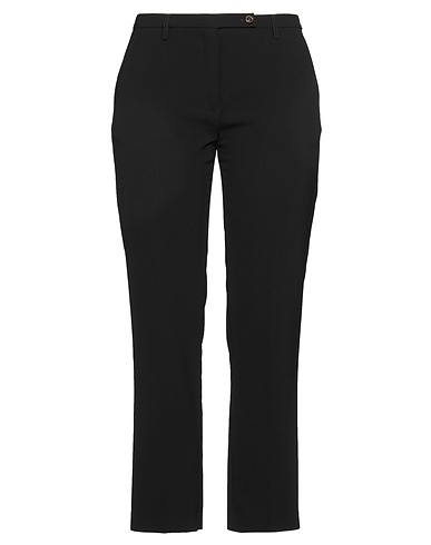 ANGELO MARANI Casual pants Black 75% Acetate, 25% Elastane