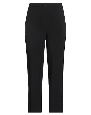 FEDERICA TOSI Casual pants Black 50% Acetate, 50% Viscose