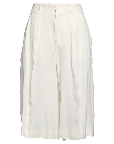 P.A.R.O.S.H. Casual trouser White 72% Viscose, 28% Linen