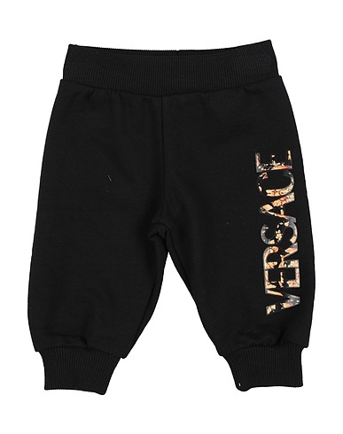 VERSACE YOUNG Casual trouser Black 100% Cotton, Elastane