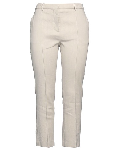 VANESSA BRUNO Casual trouser Light grey 51% Linen, 46% Viscose, 3% Elastane