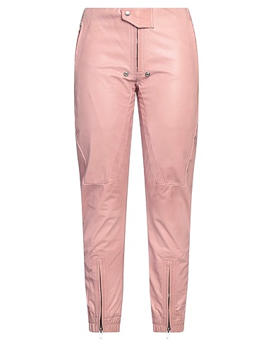 RICK OWENS Casual trouser Blush 100% Calfskin