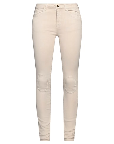 STINE GOYA Denim trousers Beige 97% Cotton, 3% Elastane