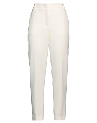 ANNA MOLINARI Casual trouser Ivory 92% Polyester, 8% Elastane