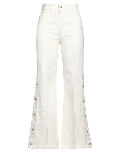 MAJE Casual trouser White 99% Cotton, 1% Elastane
