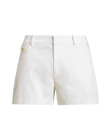LAUREN RALPH LAUREN Shorts & Bermuda STRETCH COTTON CANVAS SHORT
 Ivory 98% Cotton, 2% Elastane