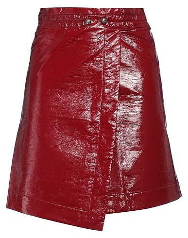 DESIGNERS REMIX Mini skirt Burgundy 57% Polyester, 29% Polyurethane, 9% Cotton, 5% Viscose