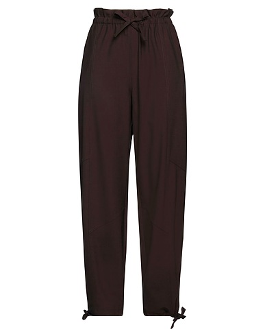 GANNI Pantalone Testa di moro 48% Viscosa EcoVero™, 44% Poliestere riciclato, 5% Elastan, 3% Poliestere