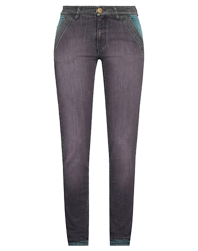 MARANI G. Denim trousers Dark purple 98% Cotton, 2% Elastane