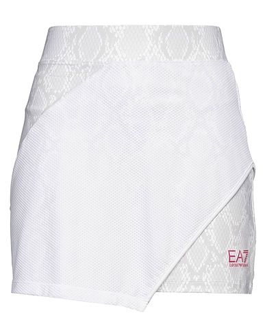 EA7 Mini skirt White 90% Polyester, 10% Elastane
