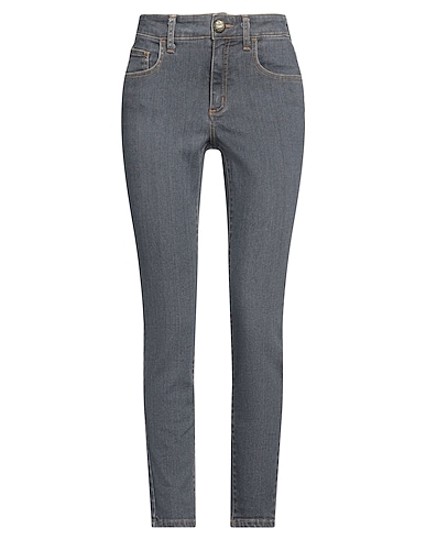 ANGELO MARANI Denim pants NERO 70% Cotton, 28% Polyamide, 2% Elastane