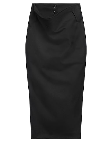 TELA Midi skirt NERO 54% Polyester, 44% Virgin Wool, 2% Elastane