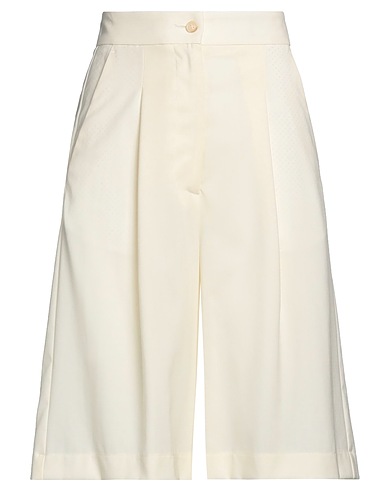 MANUEL RITZ Shorts & Bermuda Ivory 100% Virgin Wool