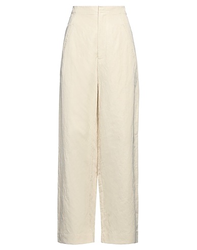 ROBERTO COLLINA Casual trouser Cream 58% Polyester, 42% Linen
