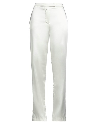 WHITE WISE Pantalone Bianco 96% Poliestere, 4% Elastan
