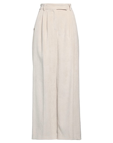 MANILA GRACE Casual pants Beige 85% Polyester, 12% Nylon, 3% Elastane