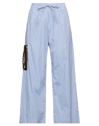 PIERRE-LOUIS MASCIA Casual trouser Sky blue 97% Cotton, 3% Silk
