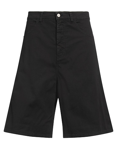 ANDREA YA' AQOV Shorts & Bermuda Black 98% Cotton, 2% Elastane