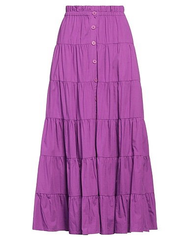 ANTIK BATIK Long skirt Purple 100% Cotton