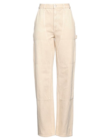 HELMUT LANG Denim trousers Beige 100% Cotton