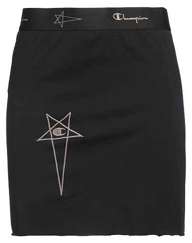 RICK OWENS x CHAMPION Mini skirt Black 100% Cotton