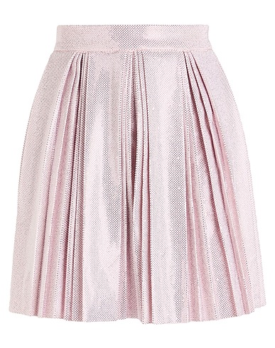 BALMAIN Mini skirt Pink 100% Polyester, Glass