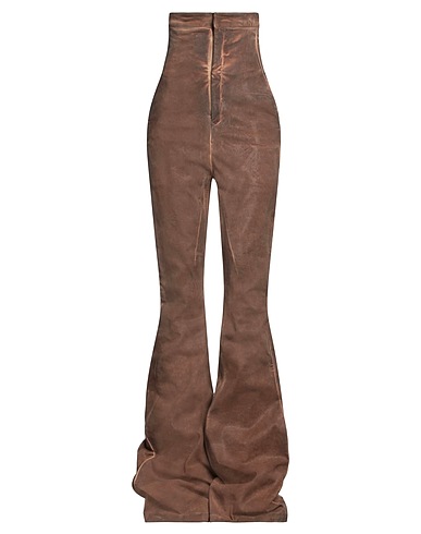 RICK OWENS Pantaloni jeans Marrone 85% Cotone, 10% Poliestere, 5% Elastan