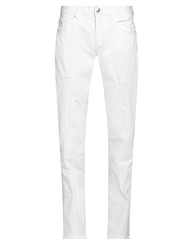 ARMANI EXCHANGE Denim pants White 91% Cotton, 7% Elastomultiester, 2% Elastane