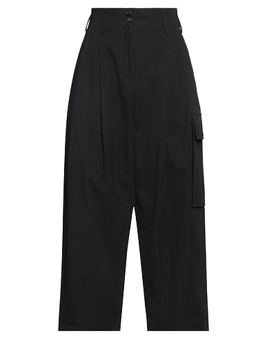ISABEL BENENATO Casual pants Black 80% Cotton, 20% Linen