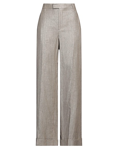 BRUNELLO CUCINELLI Casual trouser Khaki 95% Linen, 3% Polyester, 2% Polyamide