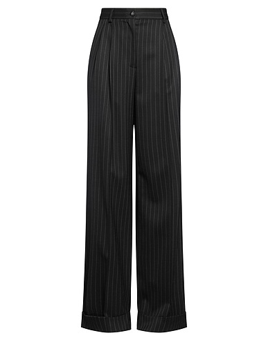 DOLCE&GABBANA Pantalone Nero 96% Lana Vergine, 2% Elastan, 2% Poliestere