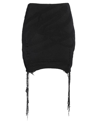 SSHEENA Mini skirt Black 41% Cotton, 39% Acrylic, 20% Wool