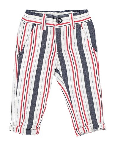 MANUELL & FRANK Pantalone Bianco 50% Lino, 30% Cotone, 20% Poliestere