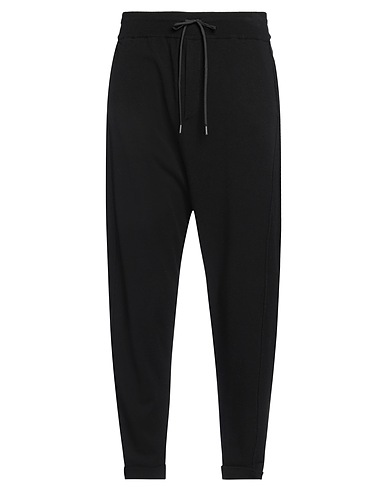 ISABEL BENENATO Casual pants Black 67% Viscose, 33% Polyester