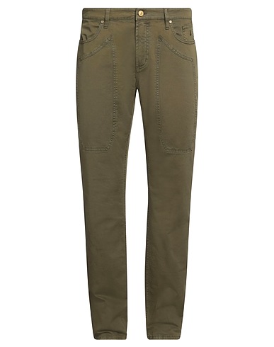 JECKERSON Pantalone Verde militare 97% Cotone, 3% Elastan