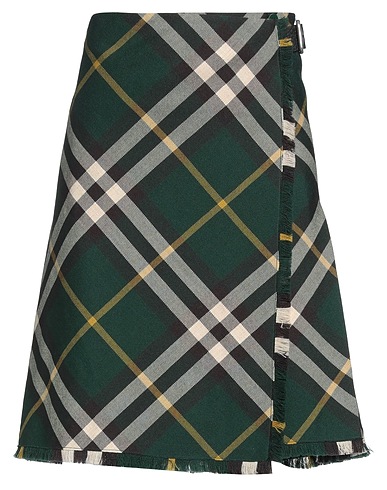 BURBERRY Mini skirt Green 100% Wool