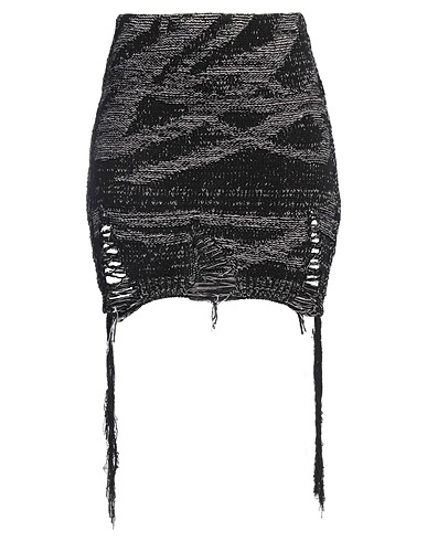 SSHEENA Mini skirt Black 41% Cotton, 39% Acrylic, 20% Wool