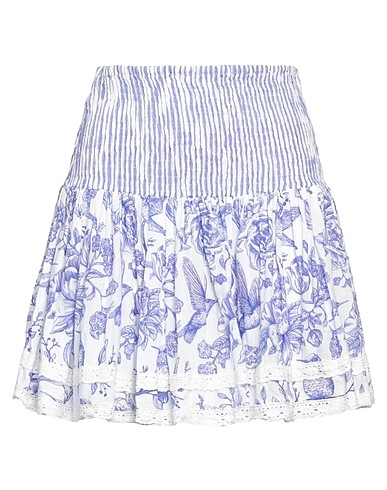 PLACE NATIONALE Mini skirt Blue 100% Linen