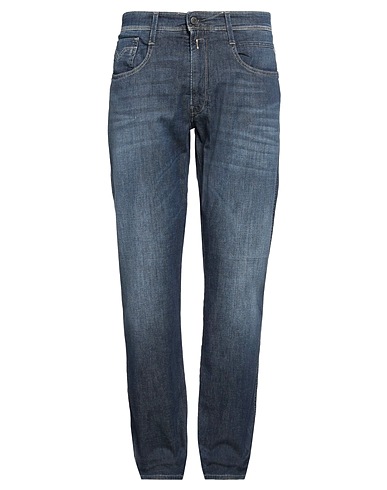 REPLAY Denim trousers Blue 80% Cotton, 12% Lyocell, 5% Elastomultiester, 3% Elastane