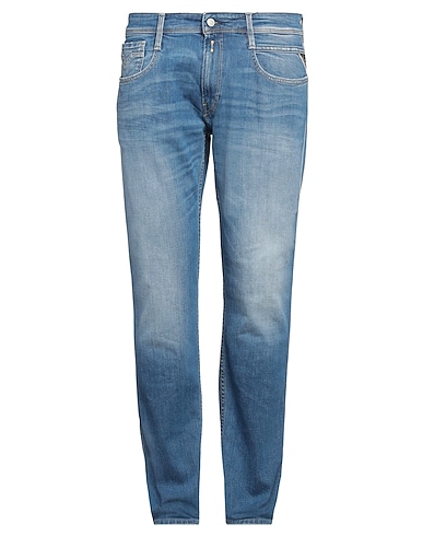 REPLAY Denim trousers Blue 99% Organic cotton, 1% Elastane